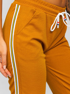 Dam Sweatpants Kamelfärgad Bolf YW01020B