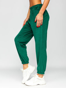 Dam Sweatpants i velour Grön Bolf 3840