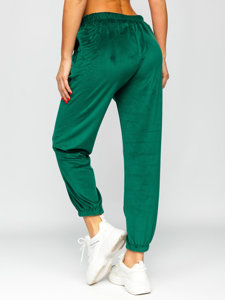 Dam Sweatpants i velour Grön Bolf 3840