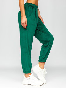 Dam Sweatpants i velour Grön Bolf 3840