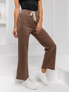 Dam Sweatpants wide leg Choklad Bolf W5213