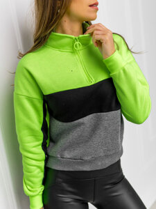 Dam Sweatshirt Grön-Neon Bolf KSW2021