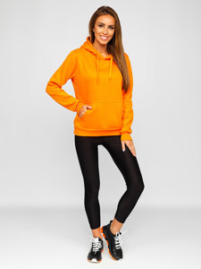 Dam Sweatshirt med Känguruficka Orange Bolf W02B