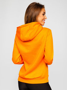 Dam Sweatshirt med Känguruficka Orange Bolf W02B