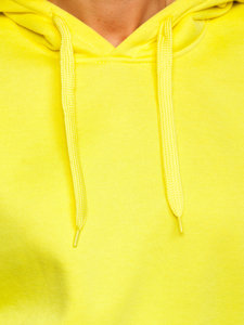 Dam Sweatshirt med känguruficka Gul-Neon Bolf W02B