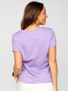 Dam T-shirt med tryck Violett Bolf 52352