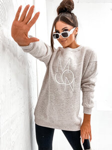 Dam Värma Sweatshirt med tryck Beige Bolf VE77