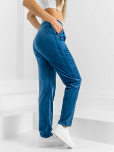 Dam Velour Sweatpants Blå Bolf W7626