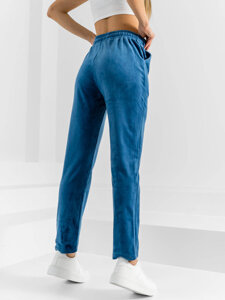 Dam Velour Sweatpants Blå Bolf W7626