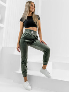 Dam Velour Sweatpants Grön Bolf W7685