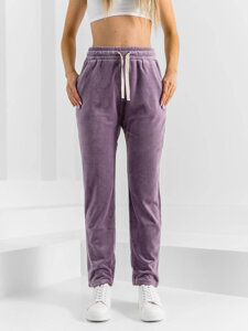 Dam Velour Sweatpants Violett Bolf W7626