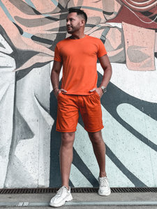 Herr Basic T-shirt Orange Bolf 2005-32