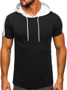 Herr Basic T-shirt med huva Svart Bolf 8T299