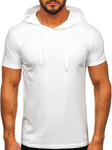 Herr Basic T-shirt med huva Vit Bolf 8T89