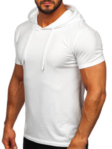 Herr Basic T-shirt med huva Vit Bolf 8T89