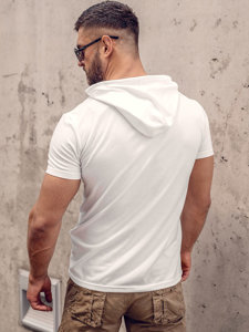 Herr Basic T-shirt med huva Vit Bolf 8T89A