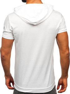 Herr Basic T-shirt med huva Vit Bolf 8T955