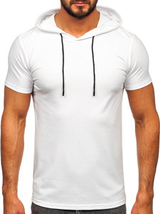 Herr Basic T-shirt med huva Vit Bolf 8T957