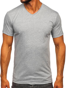 Herr Basic V-neck T-shirt Grå Bolf 192131