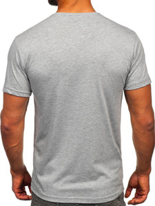 Herr Basic V-neck T-shirt Grå Bolf 192131