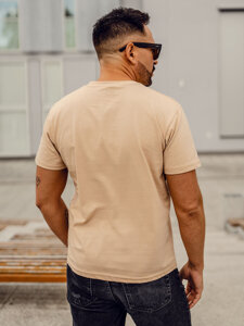 Herr Bomulls Basic T-shirt Beige Bolf 192397A