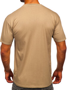 Herr Bomulls Basic T-shirt Beige Bolf B459