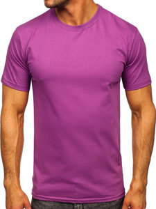 Herr Bomulls Basic T-shirt Violett Bolf 192397