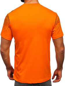 Herr Bomulls T-Skjorta Orange Bolf 14710