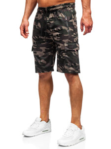 Herr Camo Cargo-shorts Mörkgrön Bolf JX875