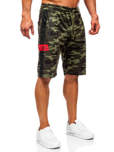 Herr Camo Mjukisshorts Kaki Bolf HW2636