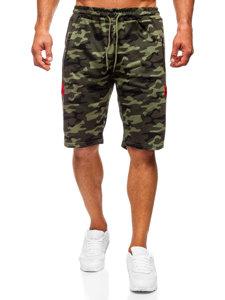 Herr Camo Mjukisshorts Kaki Bolf HW2636