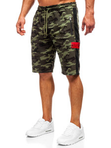 Herr Camo Mjukisshorts Kaki Bolf HW2636