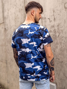 Herr Camo T-shirt Blå Bolf S807A1