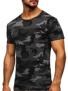 Herr Camo T-shirt Grafitgrå Bolf S807