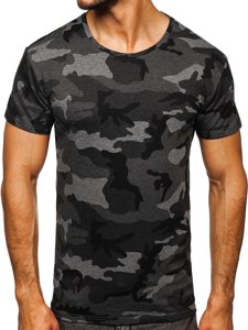 Herr Camo T-shirt Grafitgrå Bolf S807