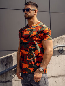 Herr Camo T-shirt Grön-Orange Bolf S807A1