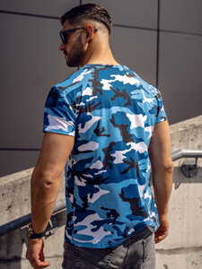 Herr Camo T-shirt Himmelsblå Bolf S807A1