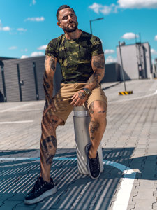 Herr Camo T-shirt Kaki Bolf S807