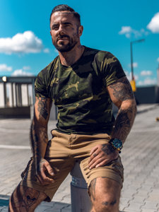 Herr Camo T-shirt Kaki Bolf S807