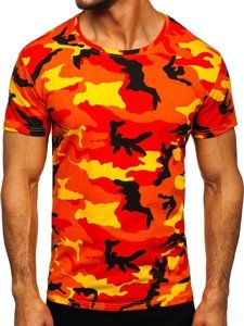 Herr Camo T-shirt Orange Bolf S807