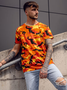 Herr Camo T-shirt Orange Bolf S807A1