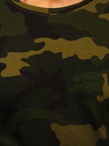 Herr Camo T-shirt med tryck Kaki Bolf S808