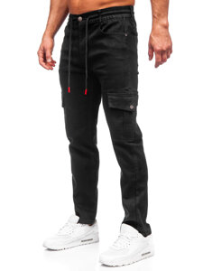 Herr Cargo-jeans Svart Bolf 9503