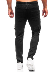 Herr Cargo-jeans Svart Bolf 9503