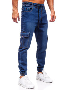 Herr Cargo jeans-joggers Marinblå Bolf 8101