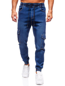 Herr Cargo jeans-joggers Marinblå Bolf 8101