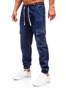 Herr Cargo jeans-joggers Marinblå Bolf 8113