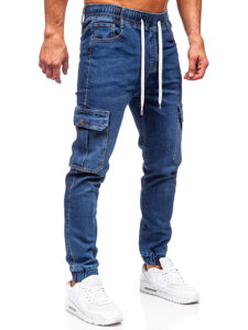 Herr Cargo jeans-joggers Marinblå Bolf 8118