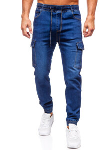 Herr Cargo jeans-joggers Marinblå Bolf 8123