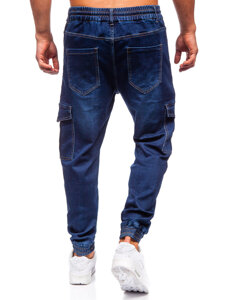 Herr Cargo jeans-joggers Marinblå Bolf 8132